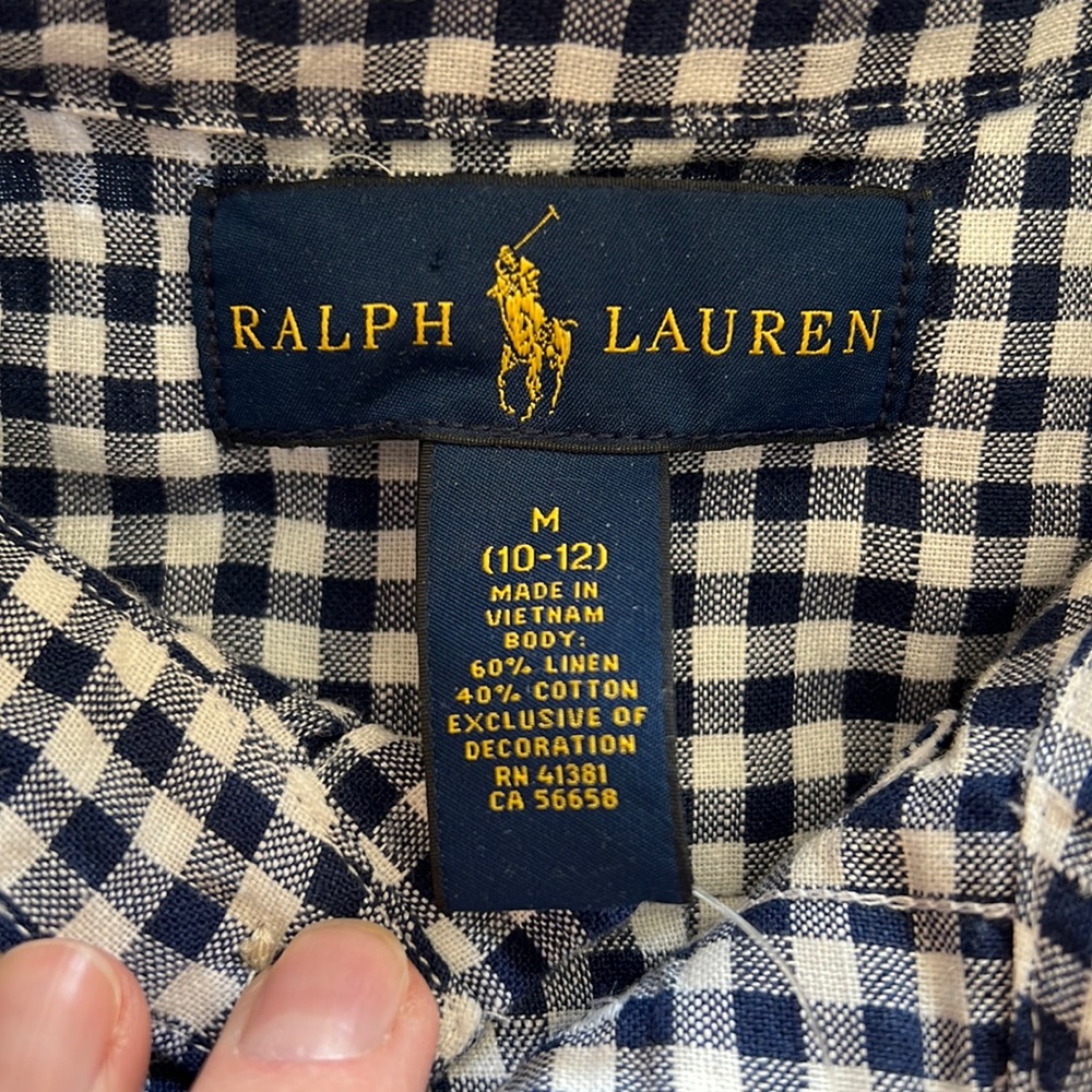 Linen, Ralph Lauren boys, long sleeve shirt